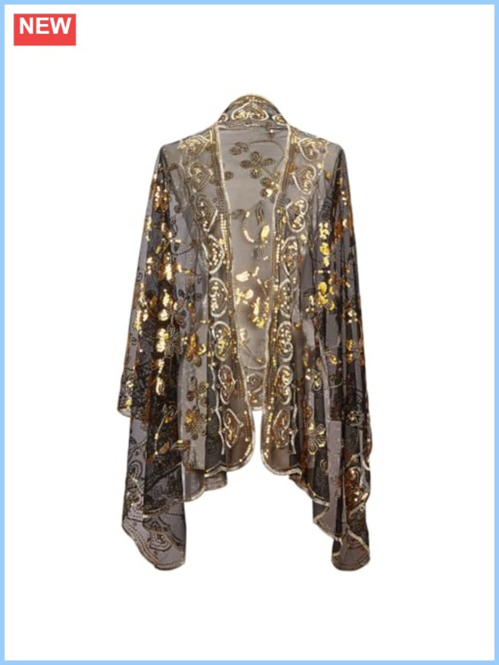 Sparkly Sequin Fringe Tassel Shawl Wrap for Wedding Bridal Party